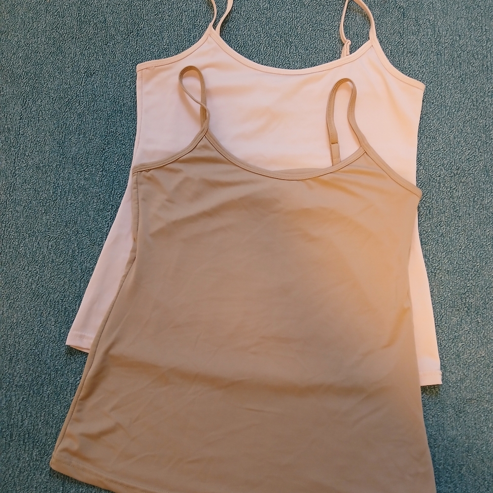 2 Tag Above Camisoles w/ shelf bra